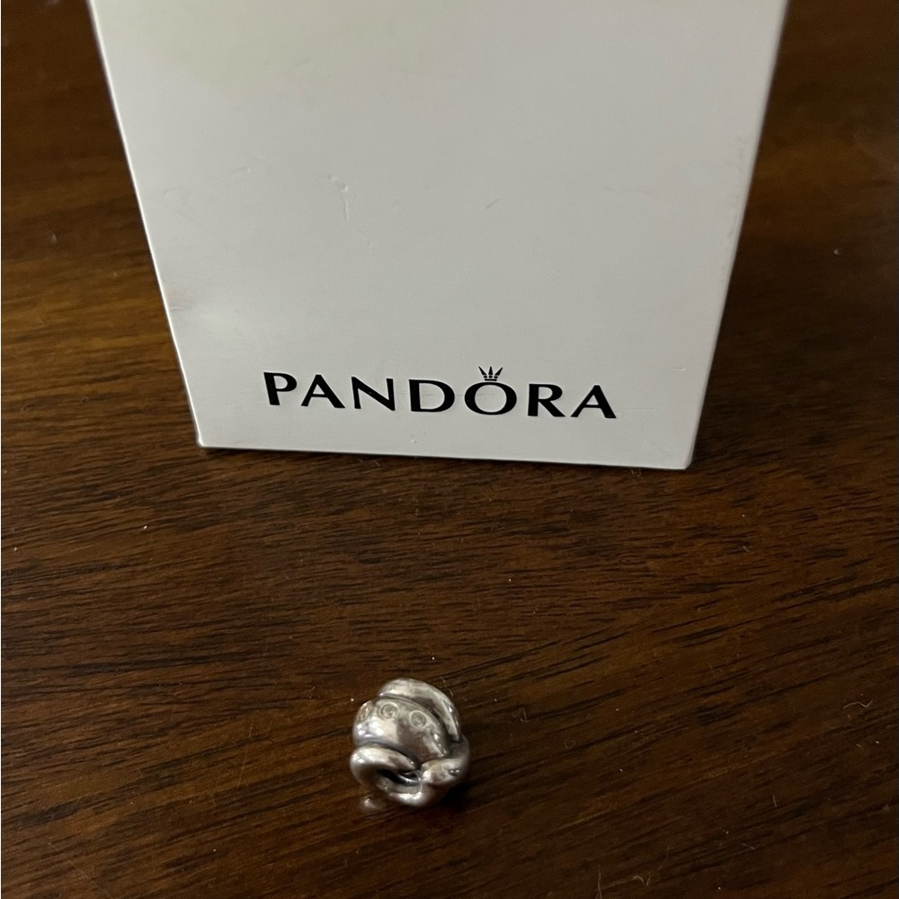 Pandora Silver and White Crystal Charm
